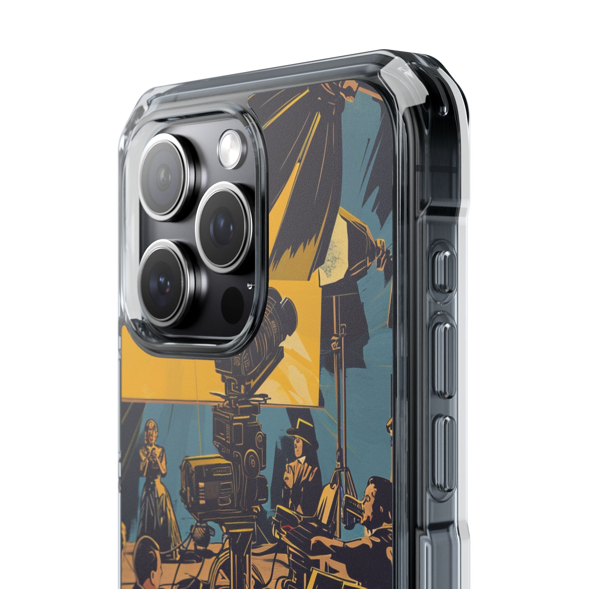 Golden Era Cinematic Spotlight iPhone 15 - Clear Impact Phone Case