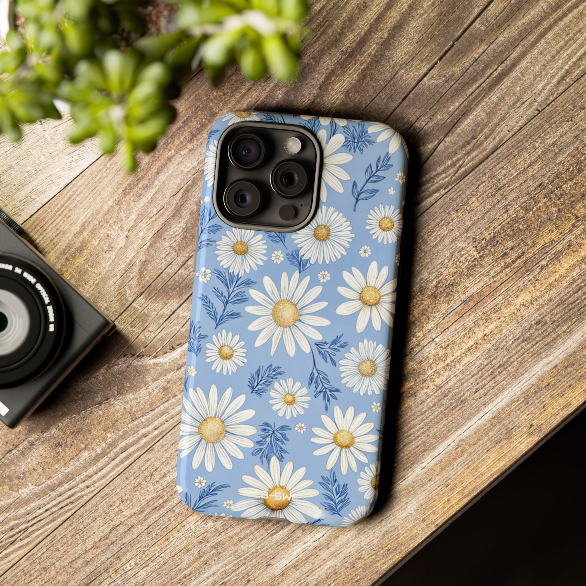 Daisies On Blue - iPhone Case