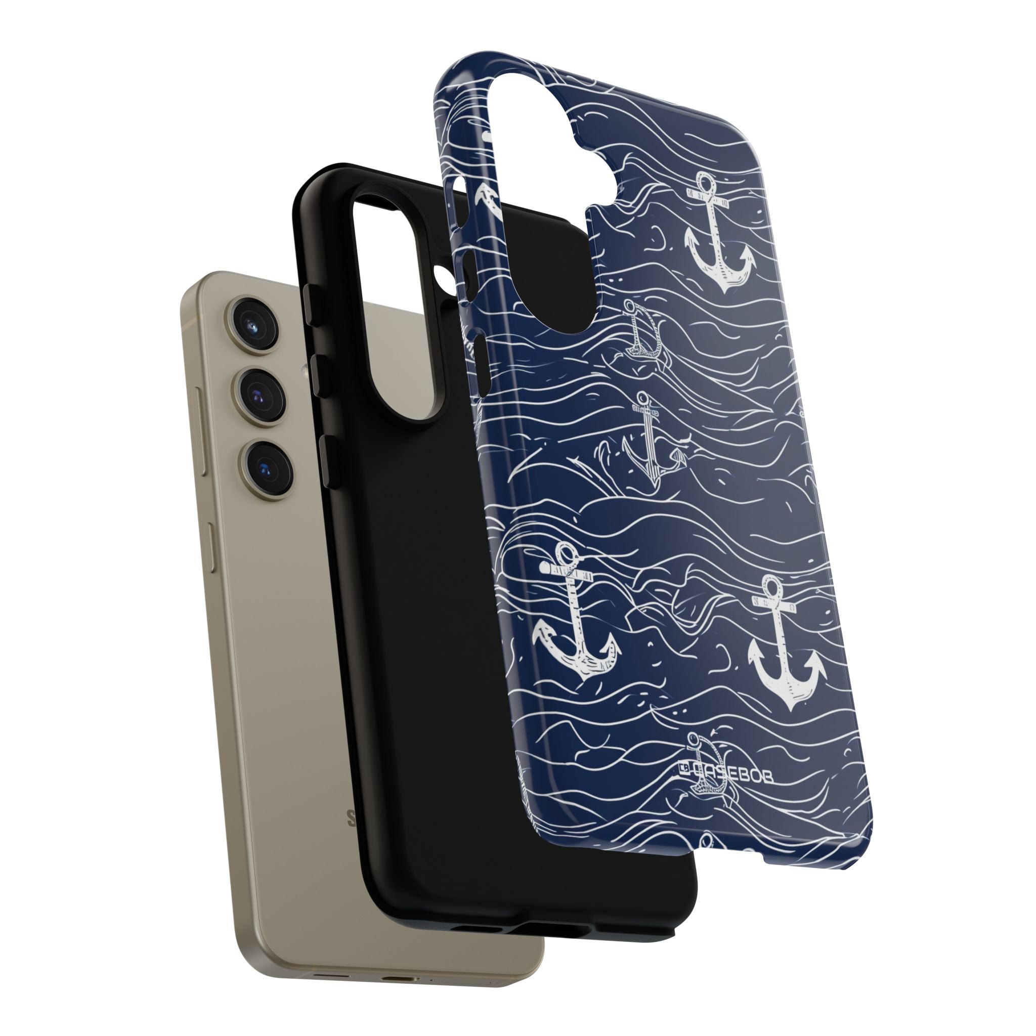 Nautical Whimsy: Anchors and Waves - For Samsung S24