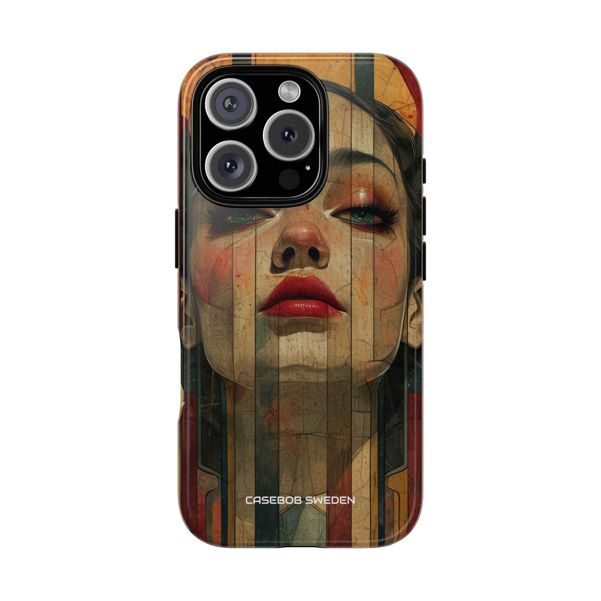 Bold Art Deco Portrait - Tough iPhone 16 Phone Case