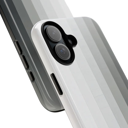 Silver Gradient Stripes iPhone 16 - Tough