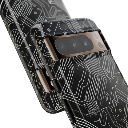 Cyber Circuitry Art - Phone Case for Google Pixel