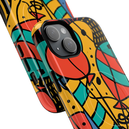 Playful Lines in Motion iPhone 15 | Tough+ Phone Case