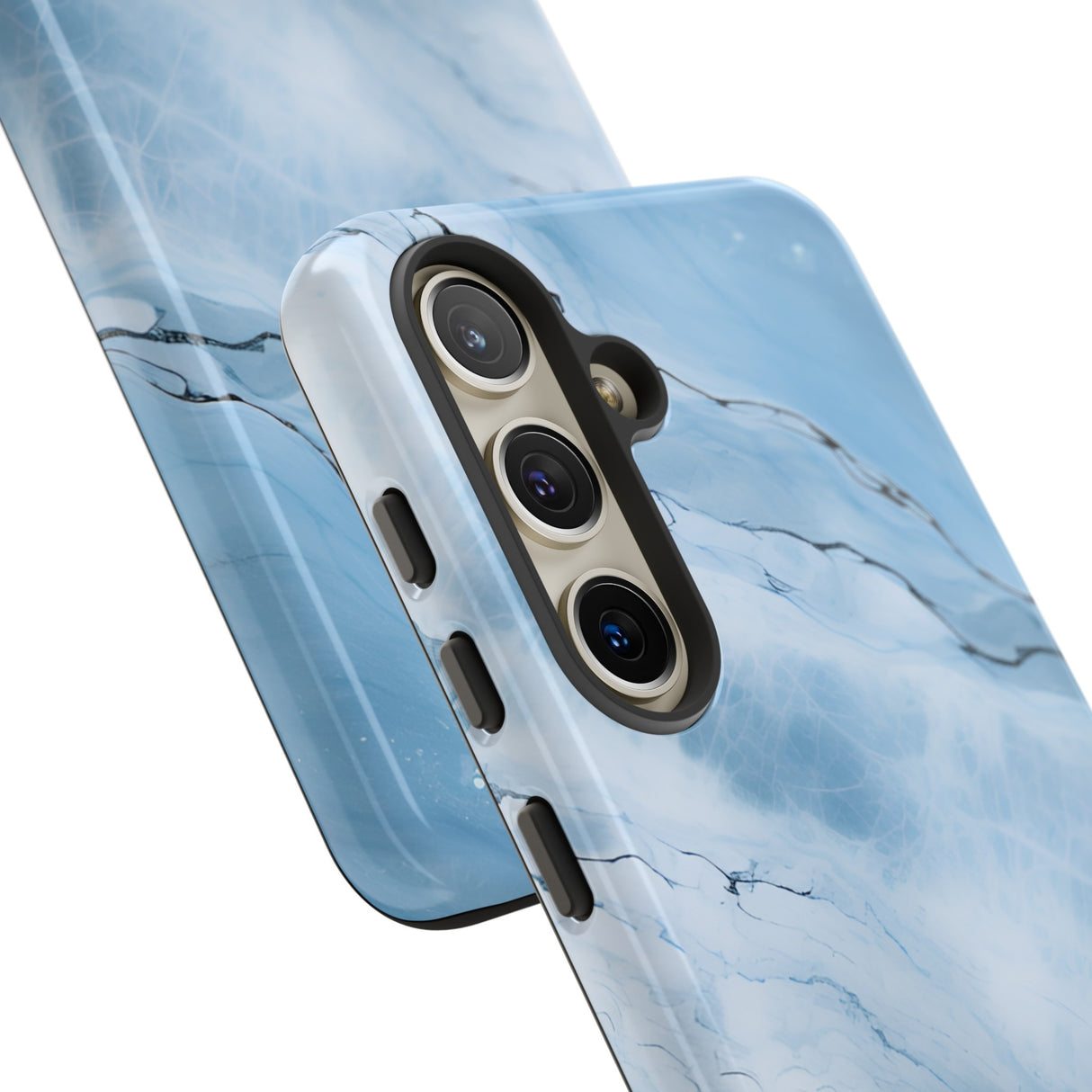 Light Navy Marble - Protective Phone Case