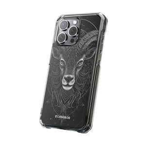 Mystic Ram Mandala - Phone Case for iPhone (Clear Impact - Magnetic)