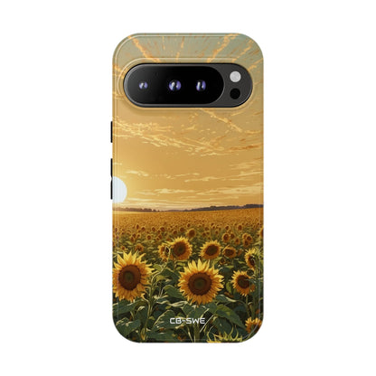Sunflowers Embrace Sunset - Google Pixel Case