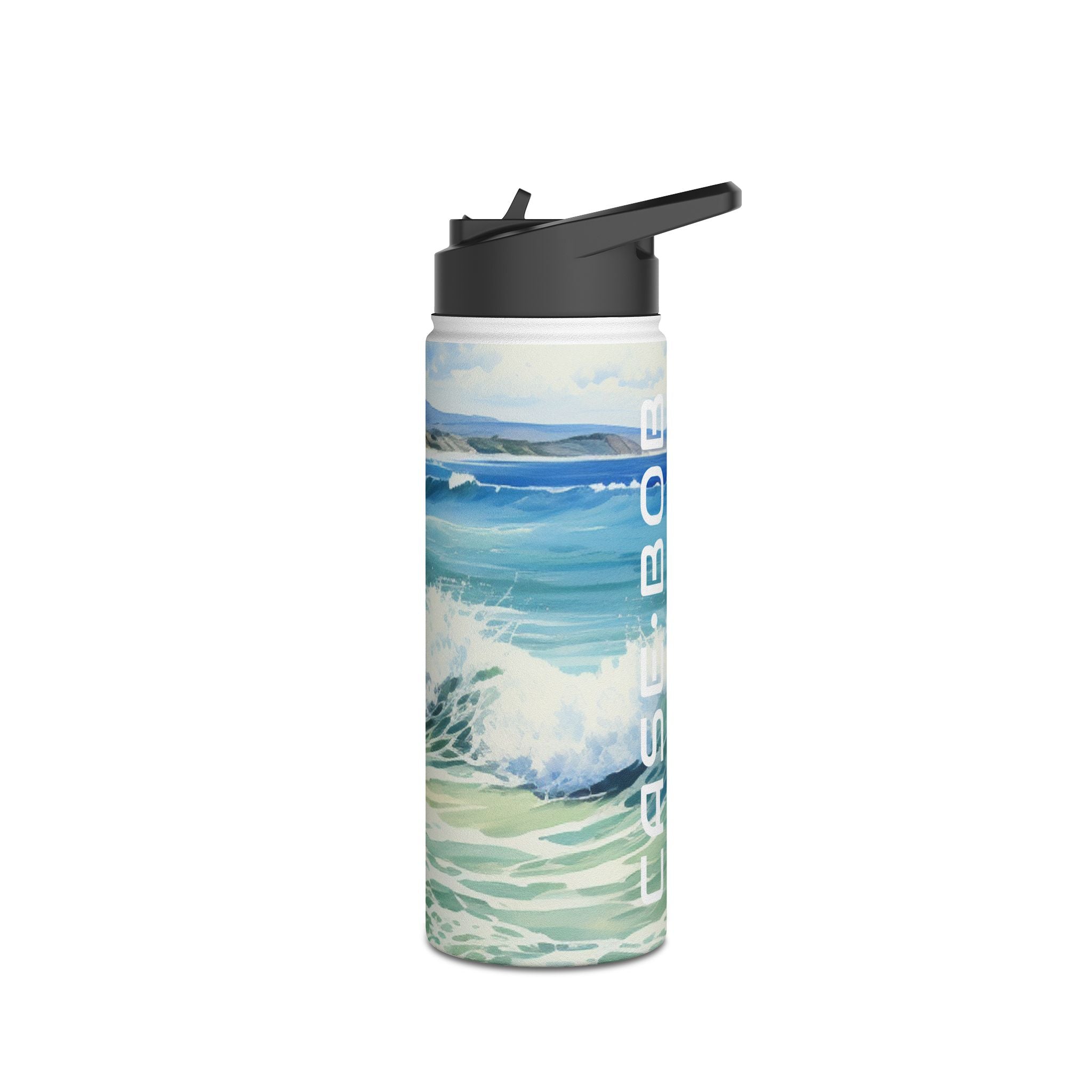 Foaming Blue Waves - Stainless Steel Water Bottle