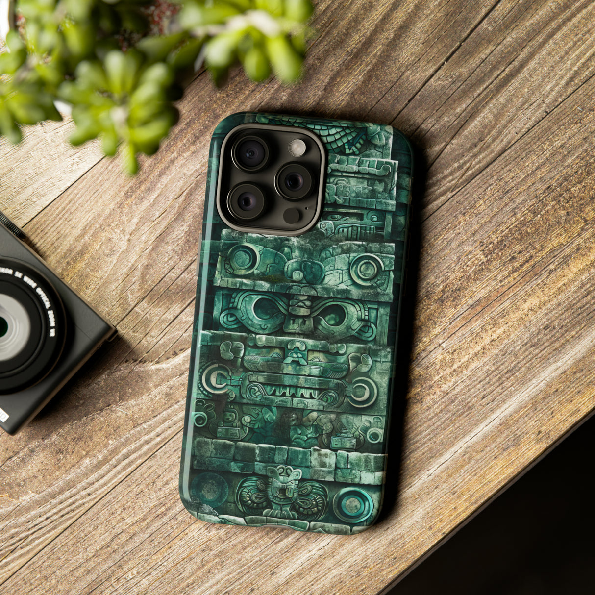 Mayan Jaguar & Serpent Spirit - Protective Phone Case