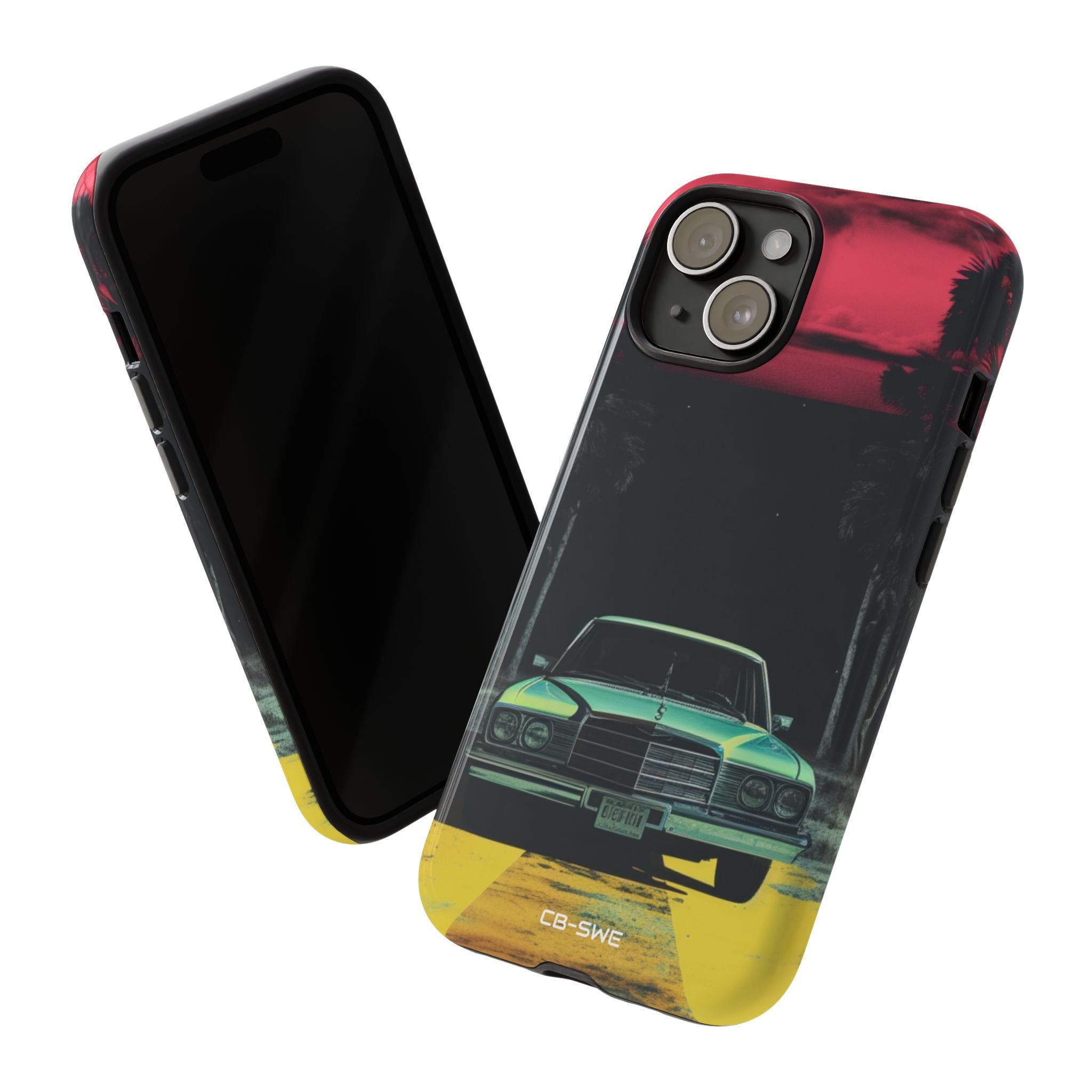 Retro Futuristic Nightscape - iPhone Case
