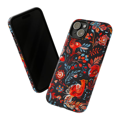 Slavic Myth Firebird & Domovoi - Protective Phone Case