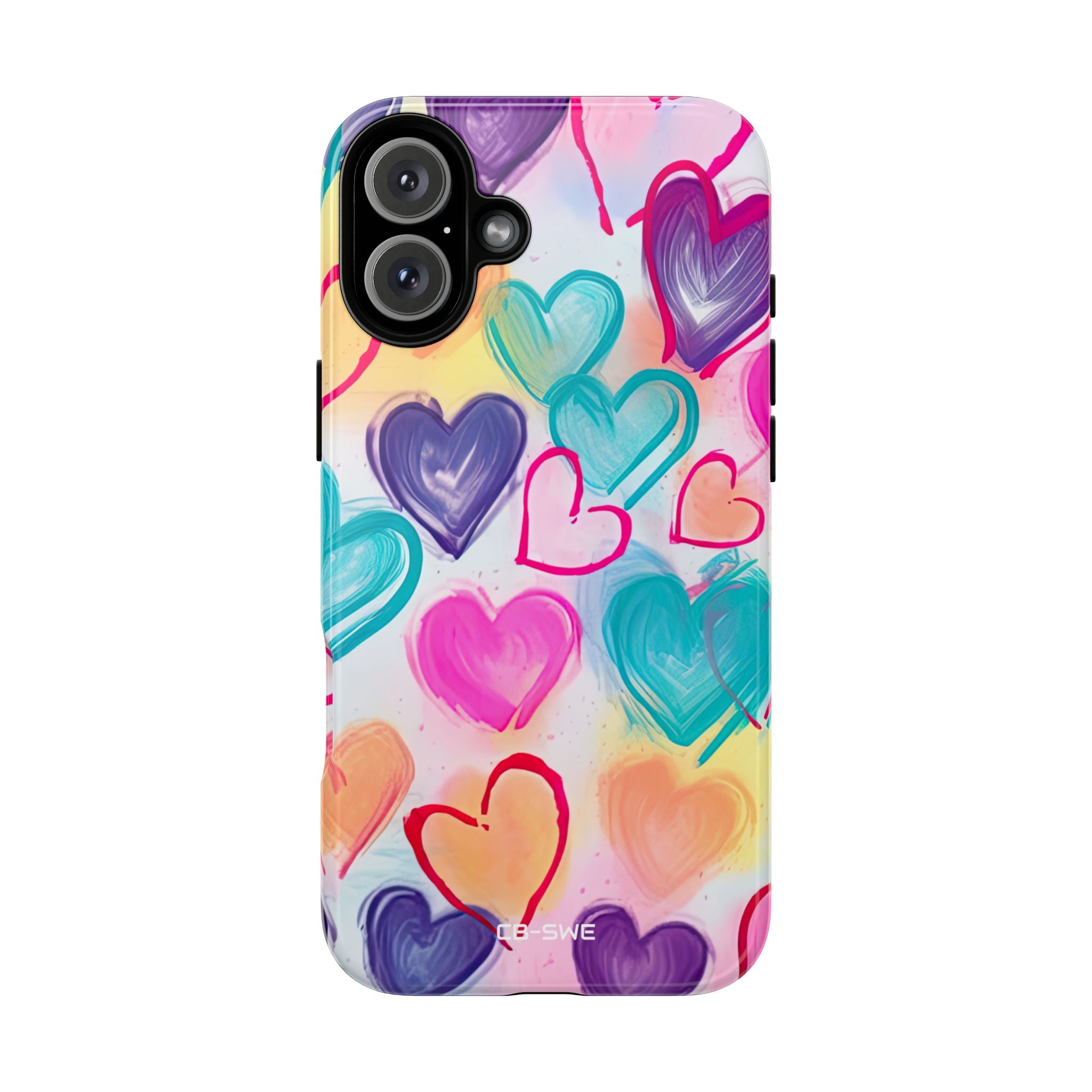 Hearts Dance Playfully - iPhone Case