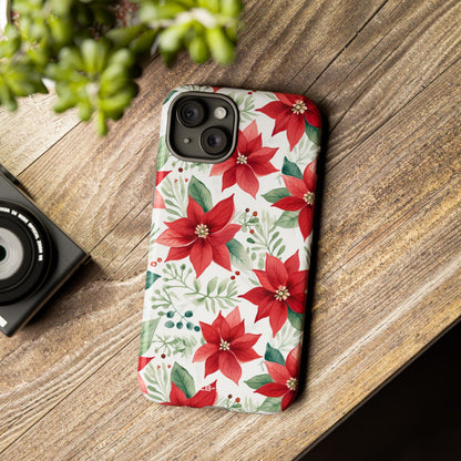 Poinsettias Bloom Bright - iPhone Case