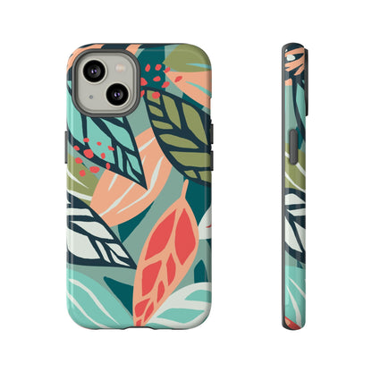 Mixed Tropical Leaf - Protective Phone Case