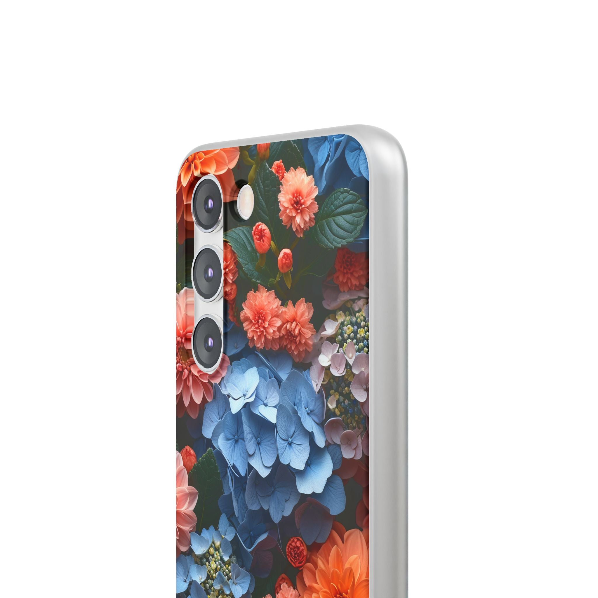 Blue Floral Bliss - Flexi Samsung S23 Phone Case