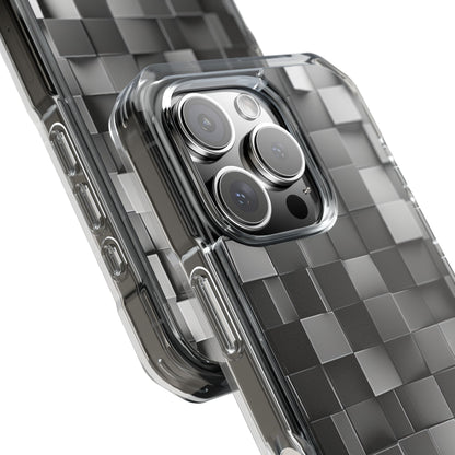 Monochrome Cube Depth iPhone 16 - Impact Clear+