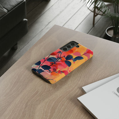 Yellow Botanical Splash - Tough Samsung S22 Phone Case