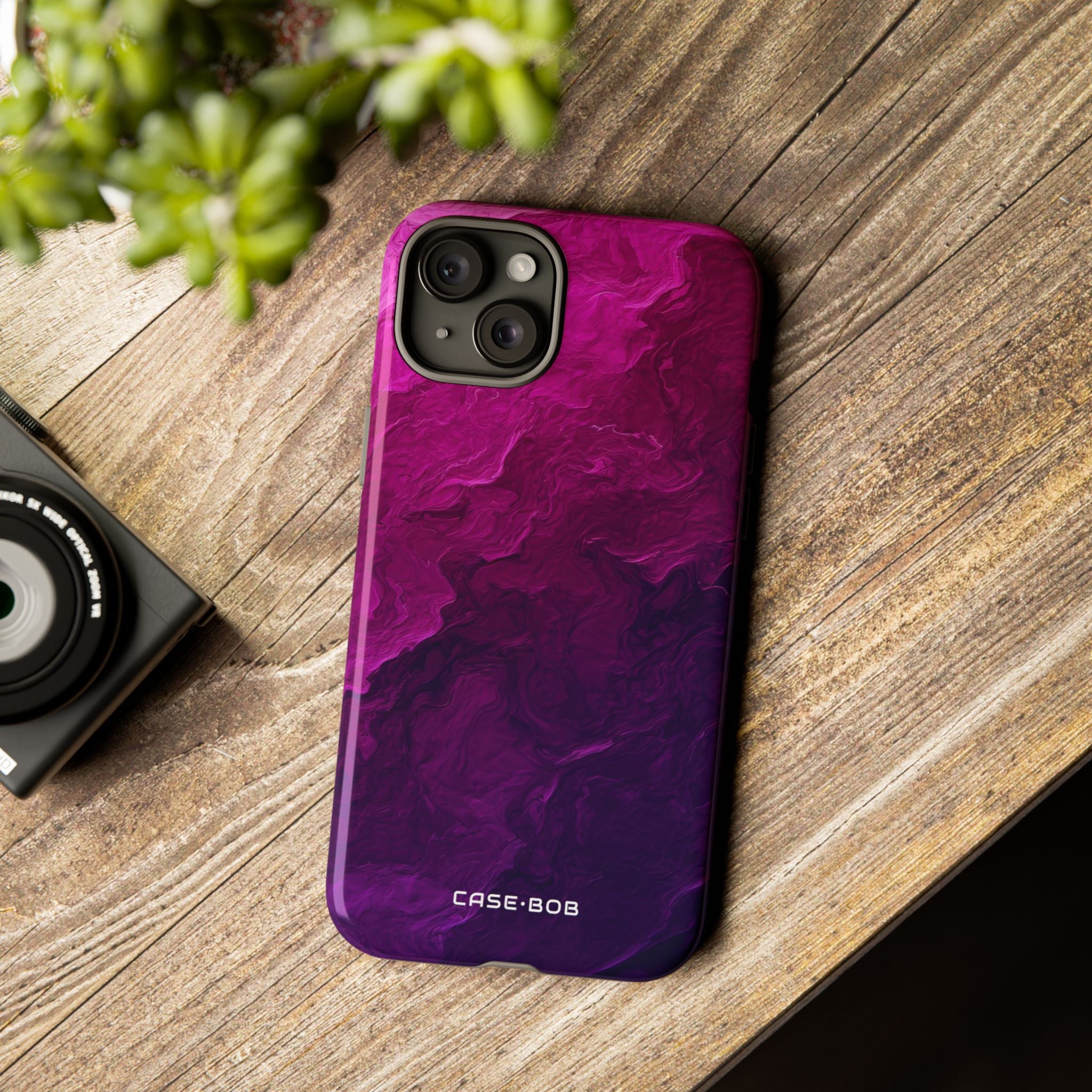 Violet Swirl iPhone 15 Plus Case - Tough