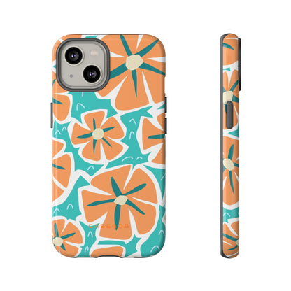 Orange Happy Flower - Protective Phone Case