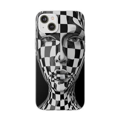 Checkered Face iPhone 14 Plus Case - Soft