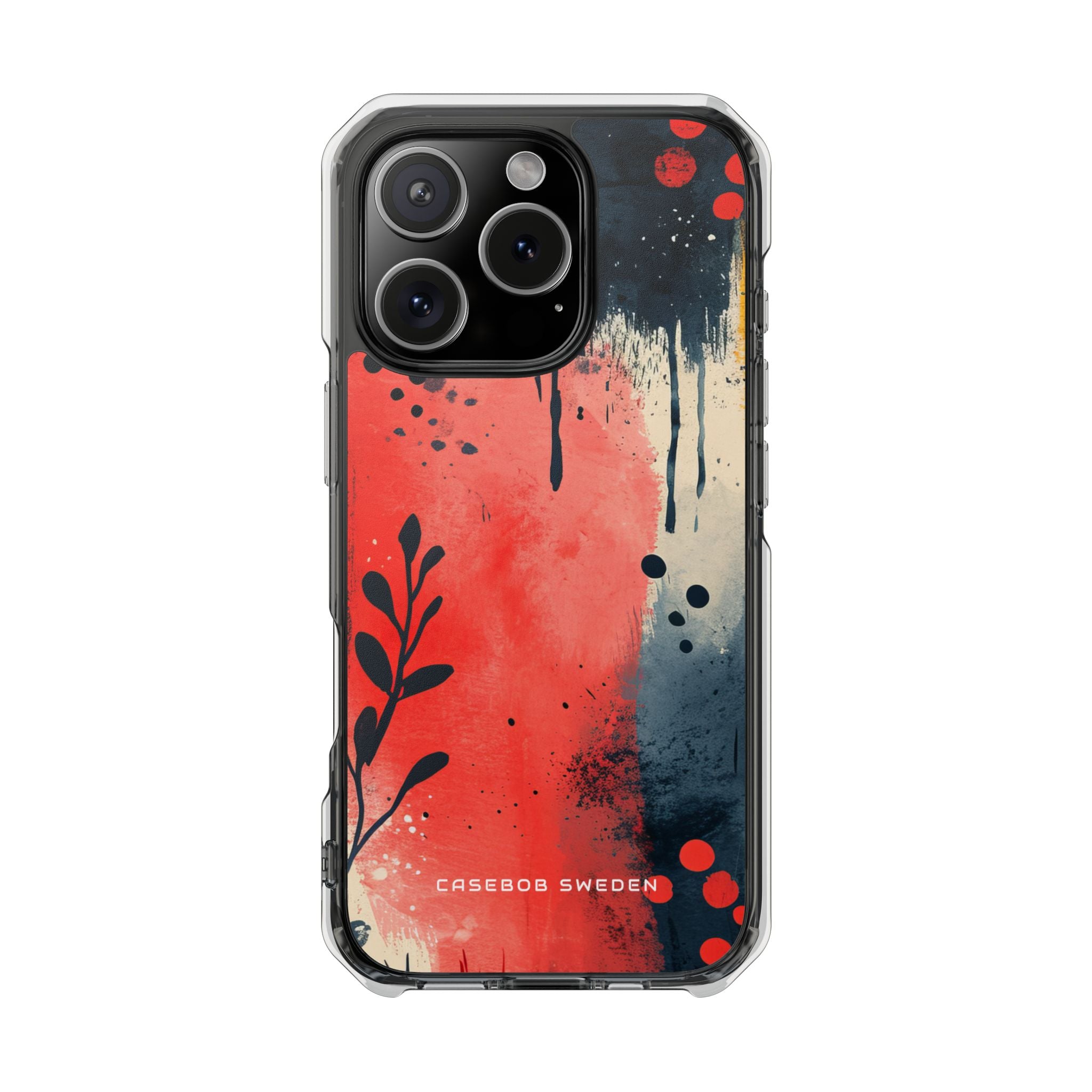 Vibrant Floral Energy iPhone 16 - Transparente, stoßfeste Handyhülle