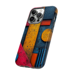 Neon Geometric Fusion - Protective Phone Case