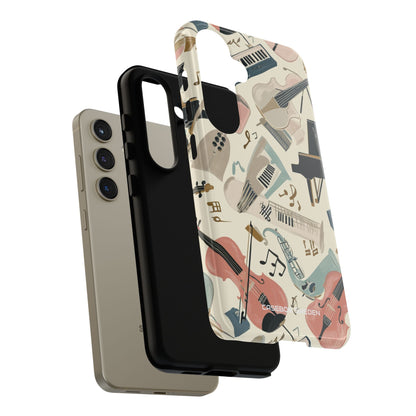 Beige Musical Instruments Pattern - Tough Samsung S24 Phone Case