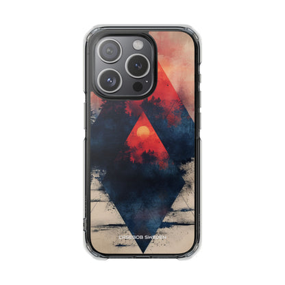 Red Sky Serenity - Clear Impact iPhone 15 Phone Case