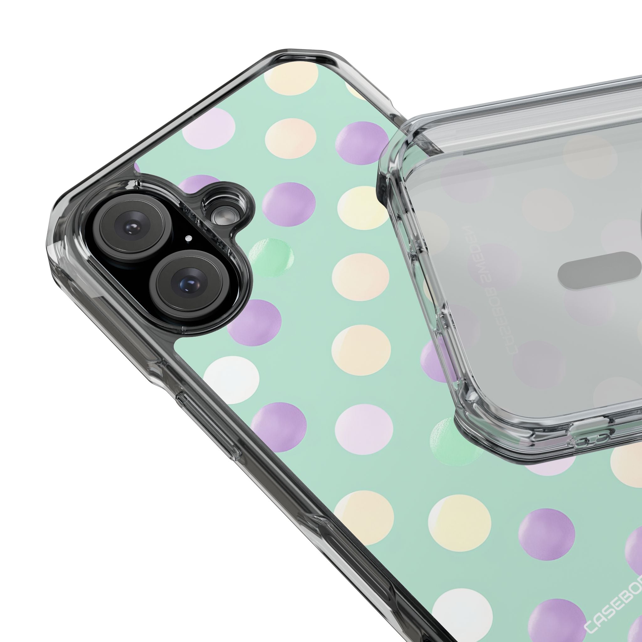 Pastel Polka Dots - Clear Impact iPhone 16 Phone Case