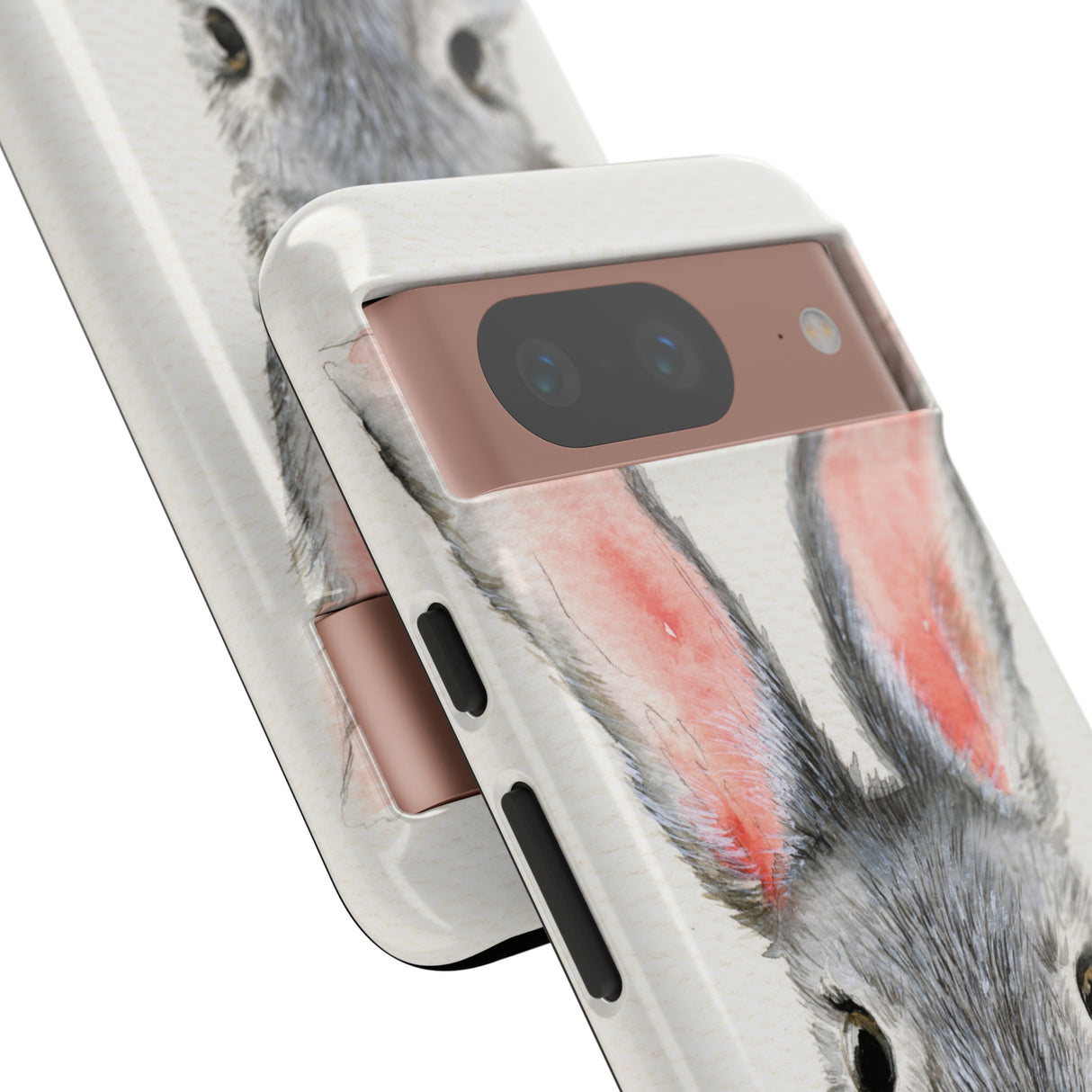 Watercolor of Fluffy Rabbit - Protective Phone Case