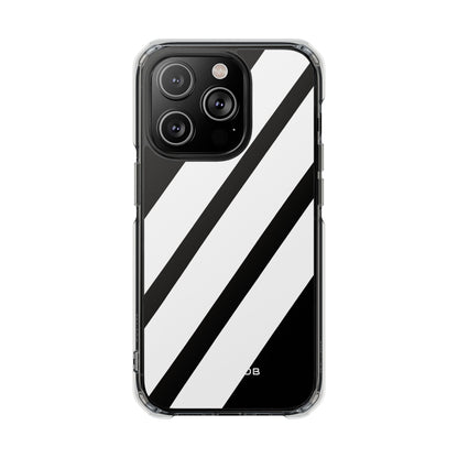 Diagonal Bands Noir iPhone 14 Pro Case - Impact