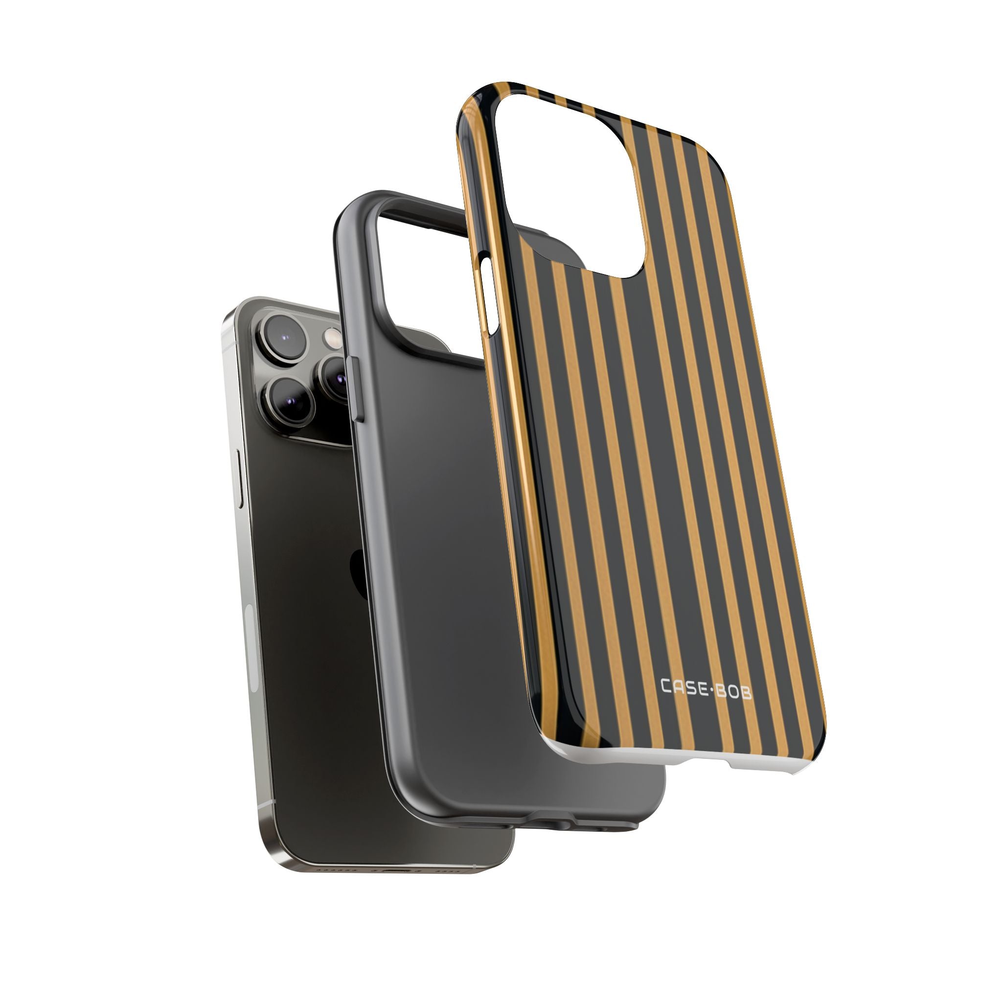 Golden Stripes iPhone 14 Pro Max Case - Tough