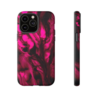 Bright Pink Ink Art iPhone Case (Protective) iPhone 14 Pro Max Matte Phone Case