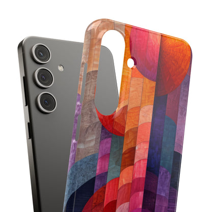 Purple Orange Abstract - Slim Samsung S24 Phone Case