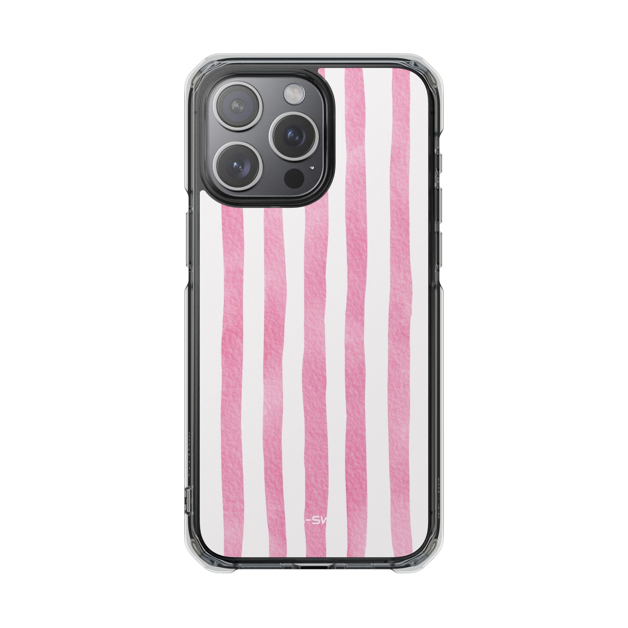 Pink Watercolor Stripes iPhone Case - Impact