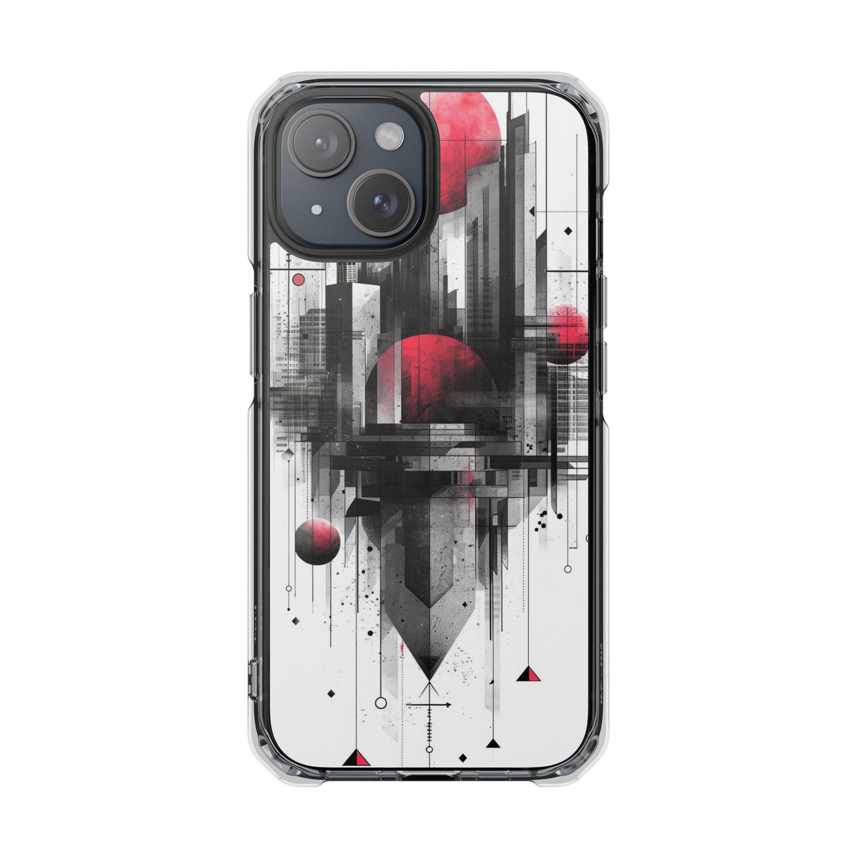 Cyber Gridscape - Phone Case for iPhone (Clear Impact - Magnetic)