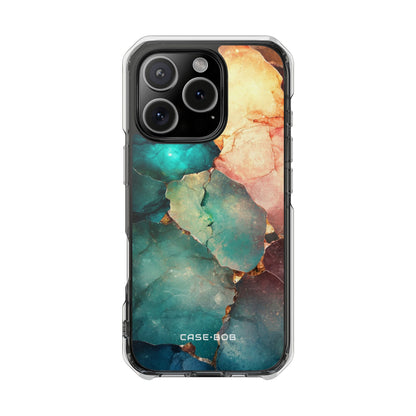 Teal Mosaic Veins iPhone 16 Pro Case - Impact