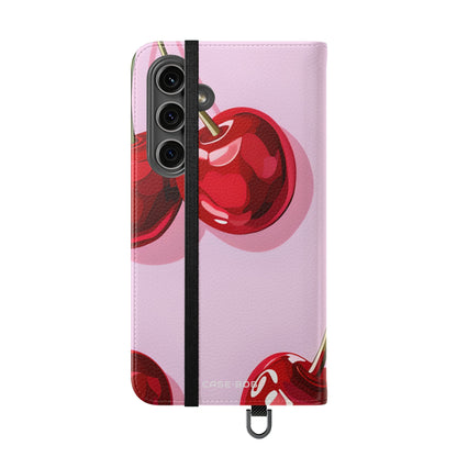 Glossy Cherry Glow - Samsung S24 Plus Case - Wallet