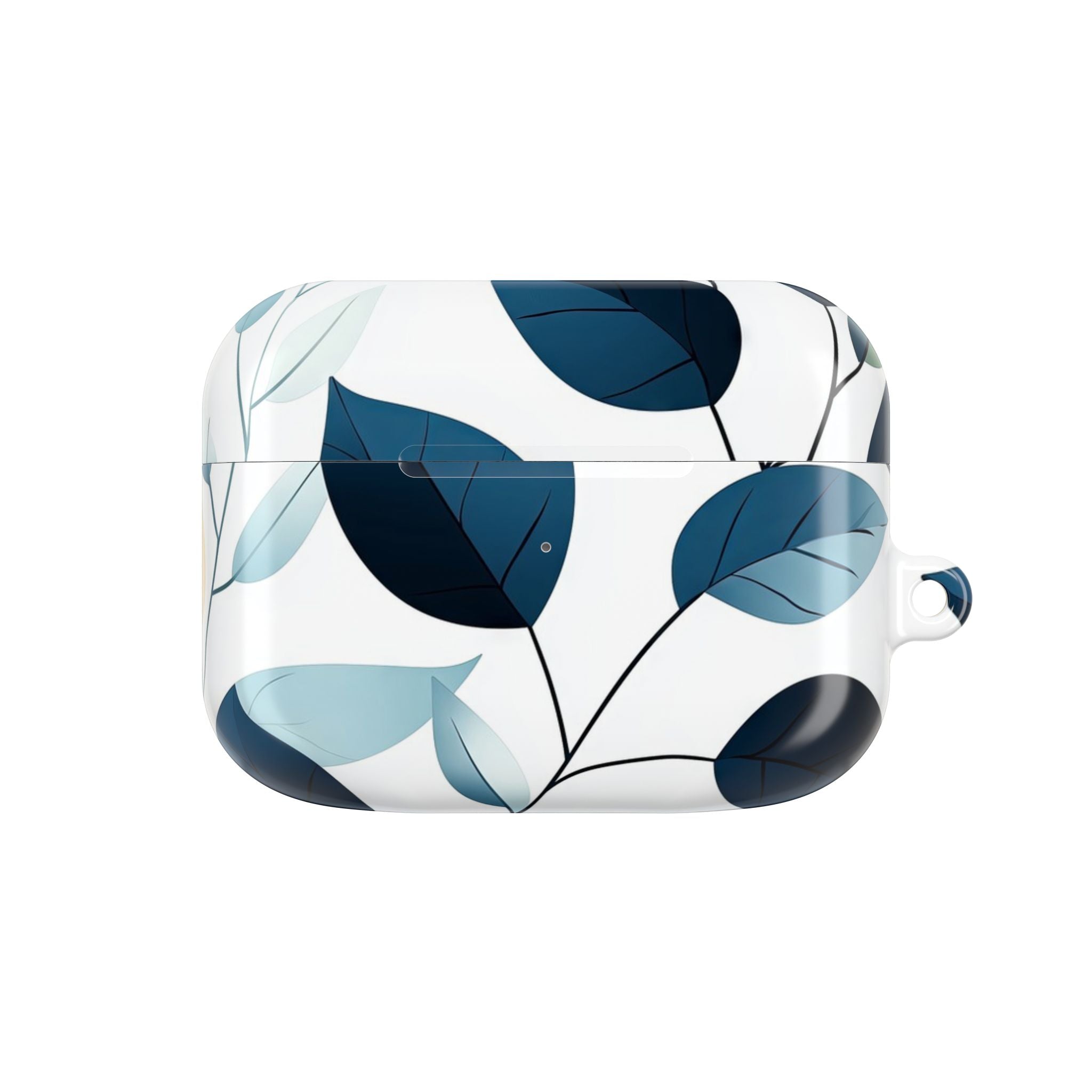 Navy Leaf Veins - AirPods Case