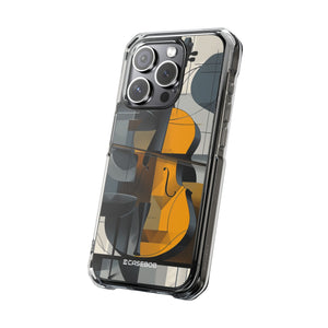 Cello Abstraction - Phone Case for iPhone (Clear Impact - Magnetic)