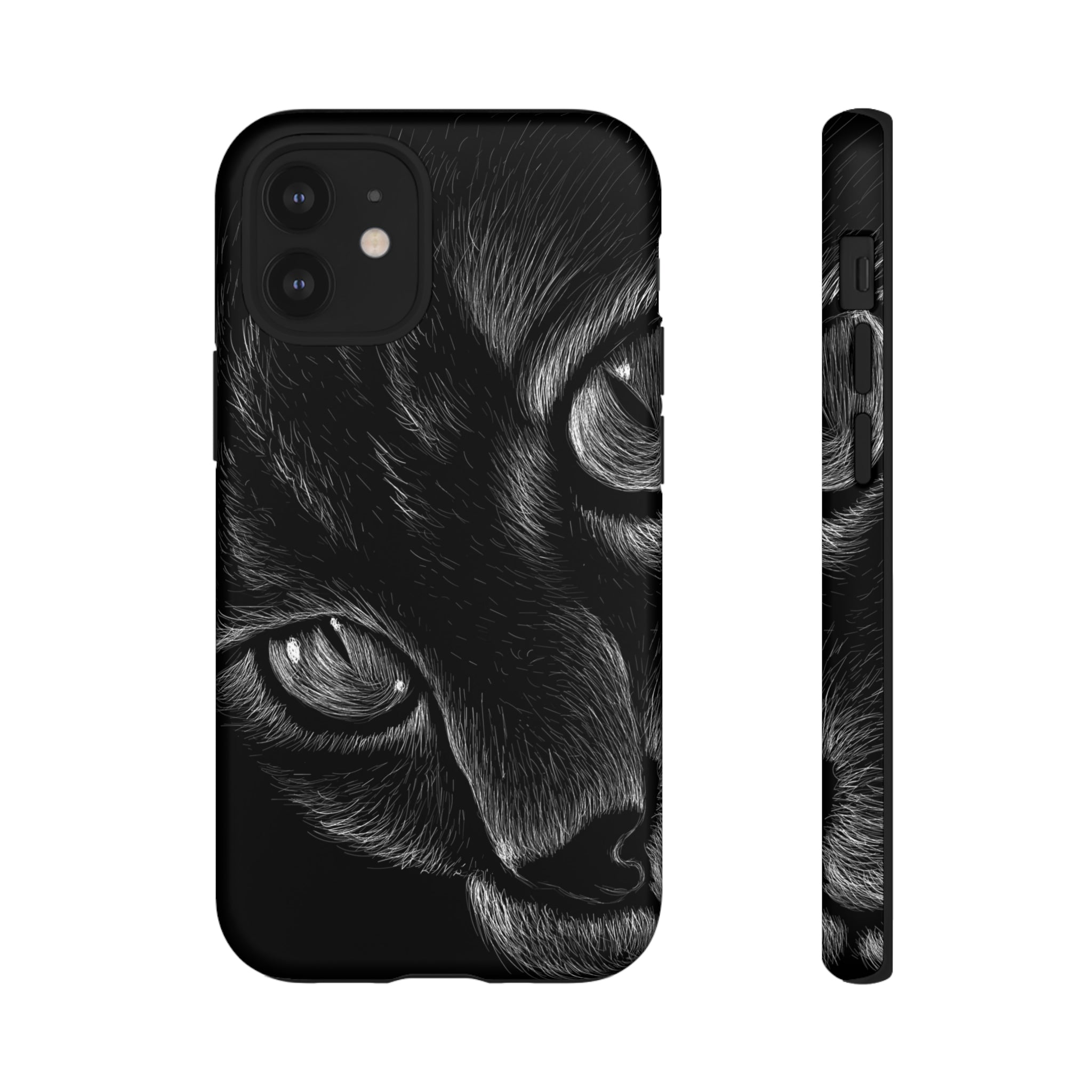 Pencil Drawing Cat - Protective Phone Case