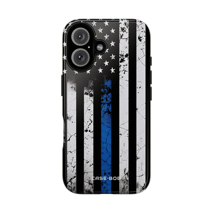 Blue Stripe Flag iPhone 16 Case - Tough
