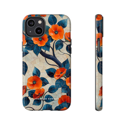 Orange Blossoms Mosaic Harmony iPhone 14 - Tough Phone Case