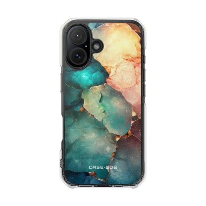 Teal Mosaic Veins iPhone 15 Case - Impact