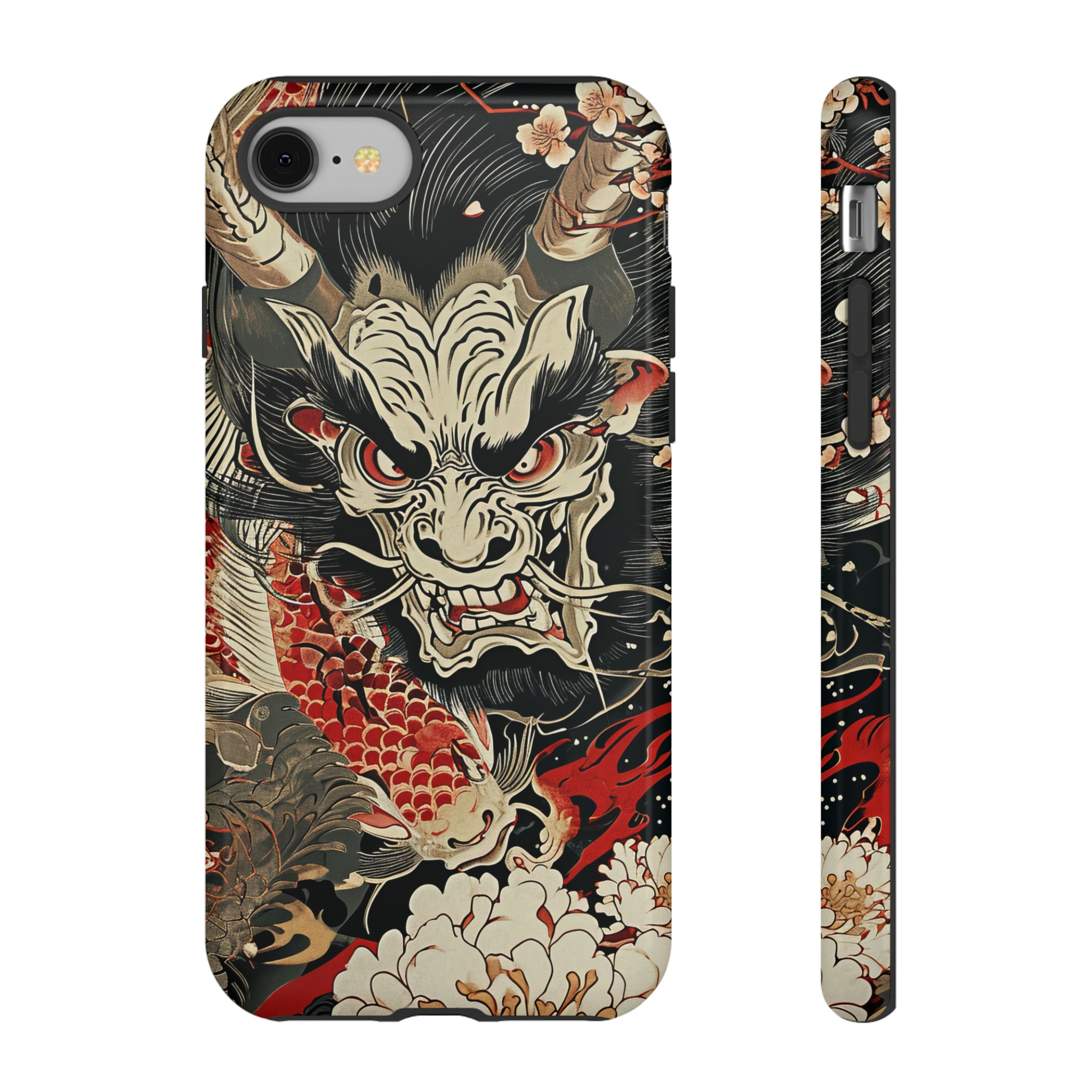 Oni & Sacred Symbols Fusion - Protective Phone Case