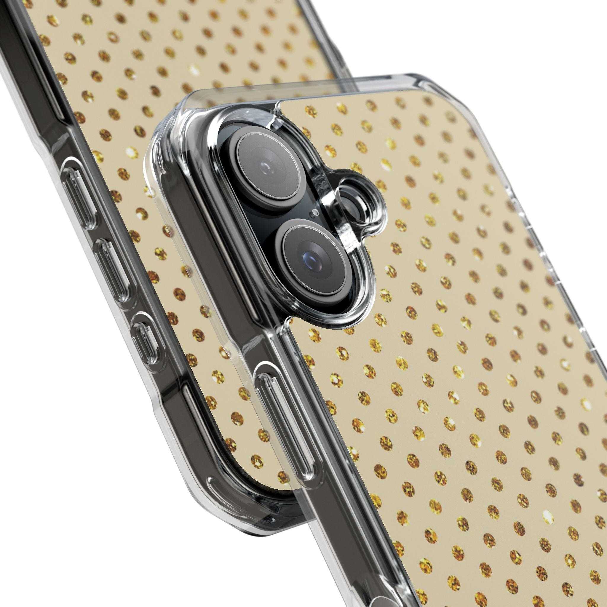 Gold Sparkle Grid iPhone 16 Case - Impact