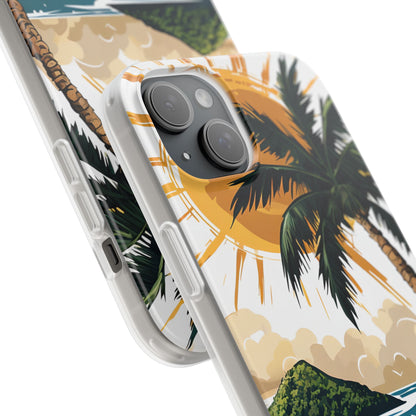 Sunny Palm Breeze iPhone 15 Plus Case - Soft