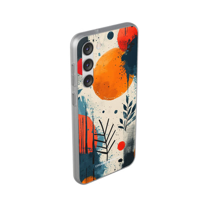 Orange Blue Splash - Flexi Samsung S23 Phone Case