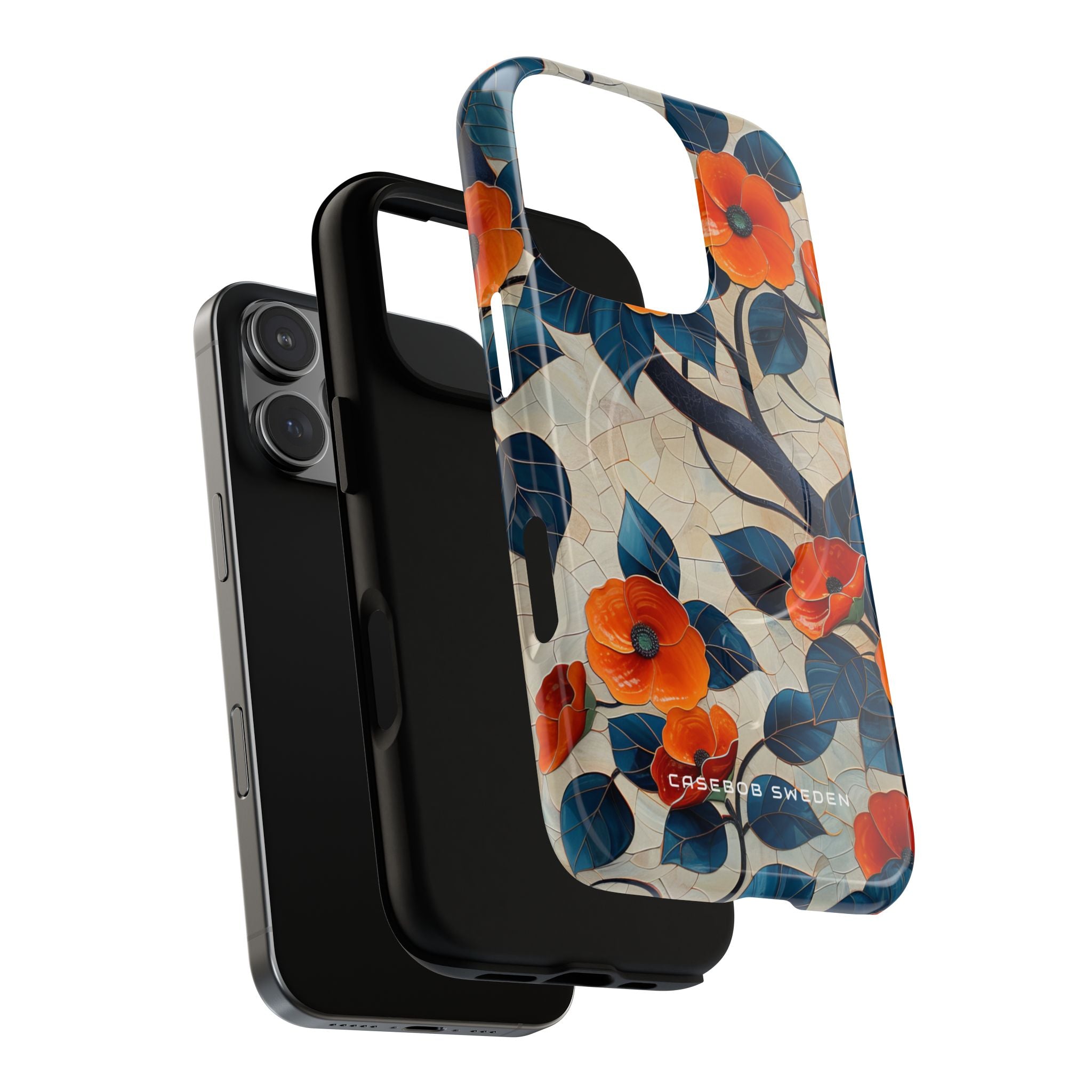 Orange Blossoms Mosaic Harmony iPhone 16  Tough+ Phone Case