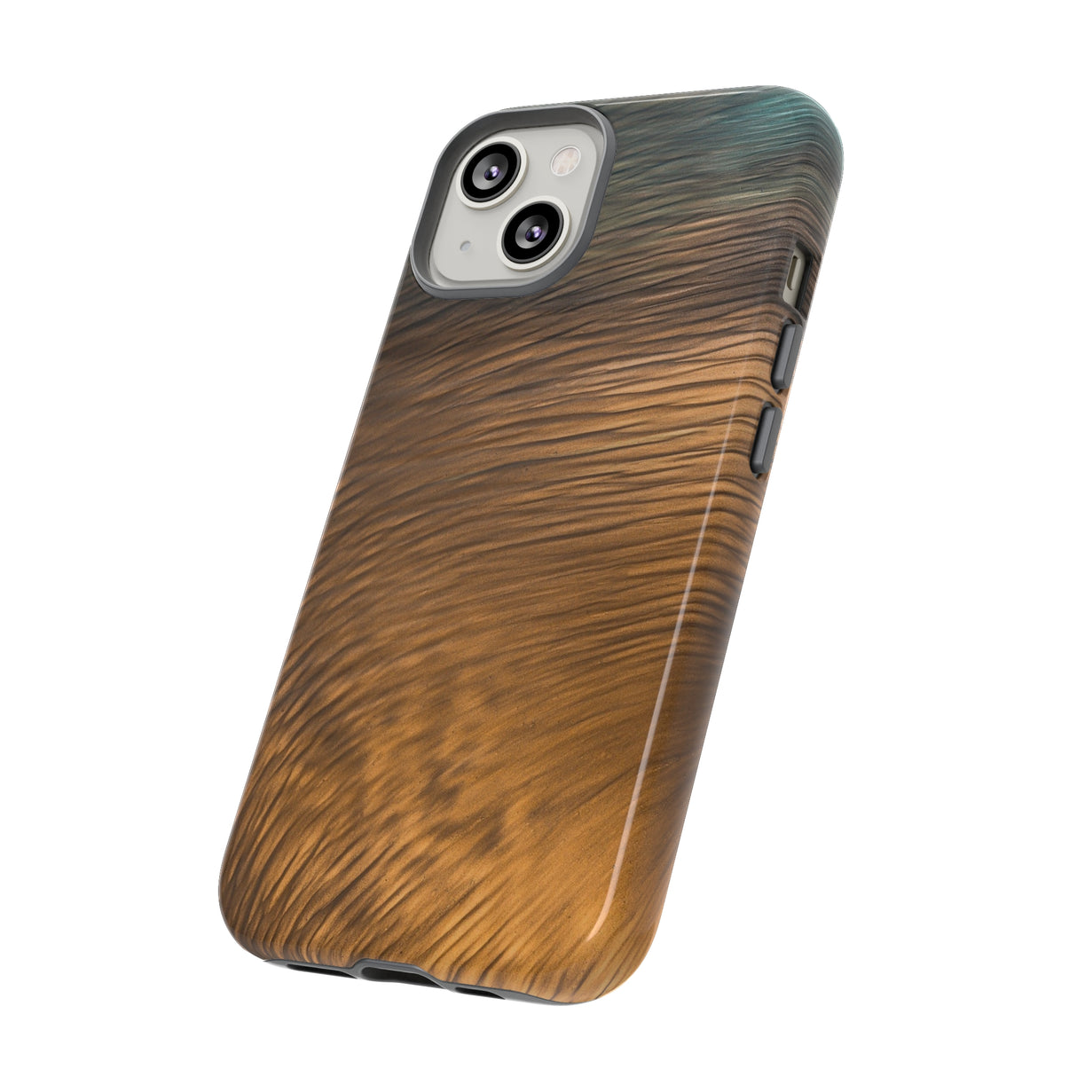 Golden Strokes Ink Art iPhone Case (Protective) Phone Case