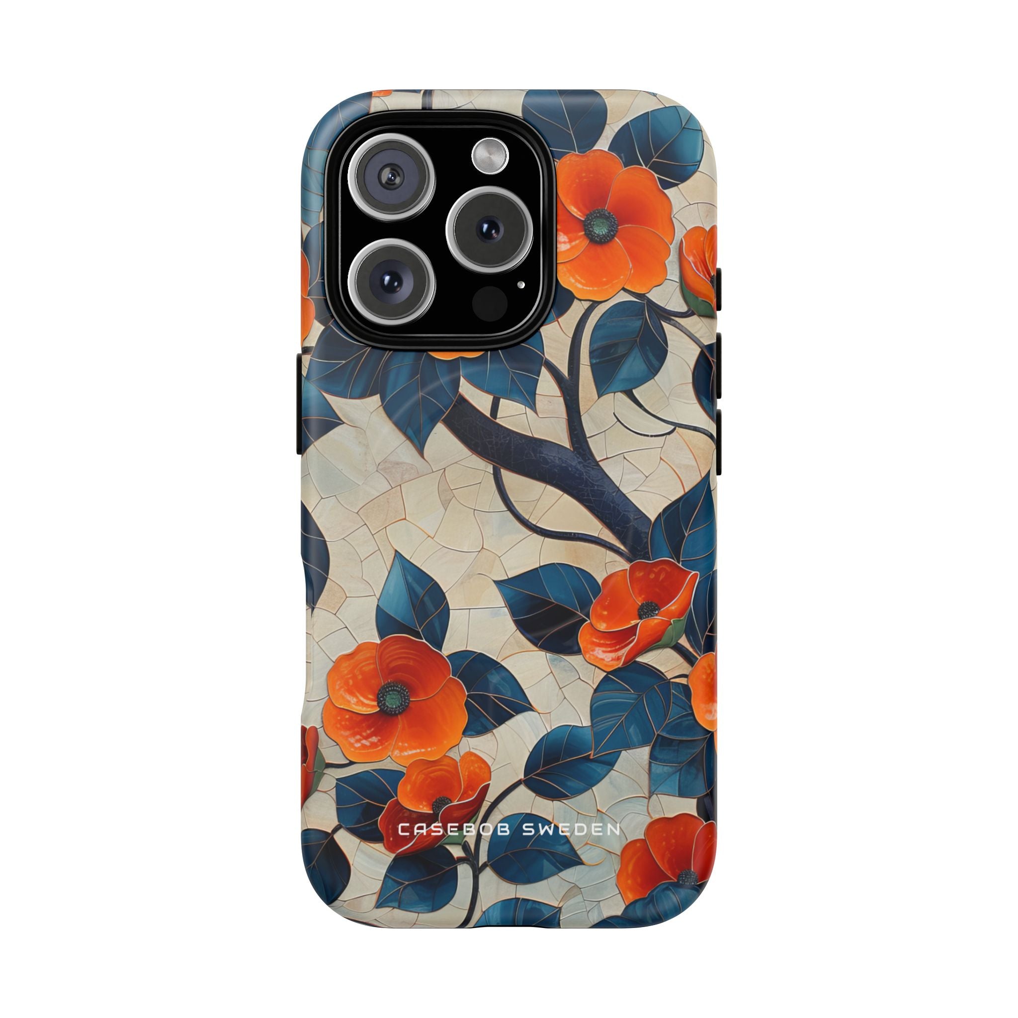 Orange Blossoms Mosaic Harmony iPhone 16  Tough+ Phone Case